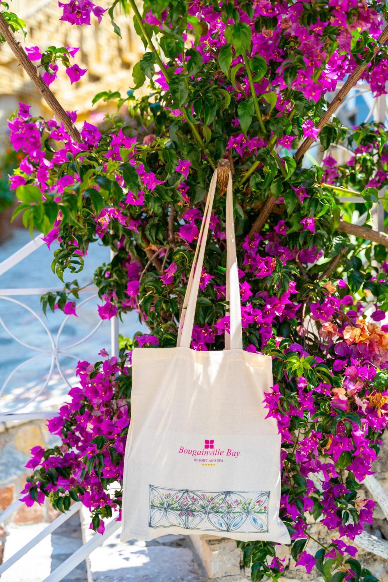 Bougainville Bay Hotel Sarandë Esterno foto A tote bag